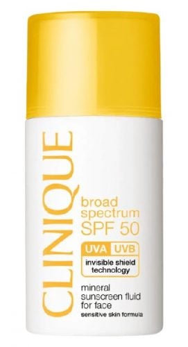6. Clinique SPF 50 Mineral Sunscreen Fluid For Face
