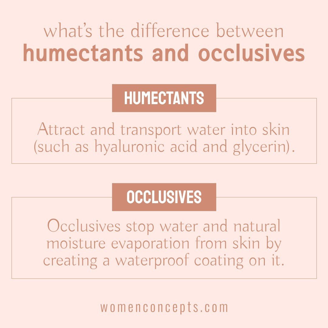 difference between humectants and occlusives